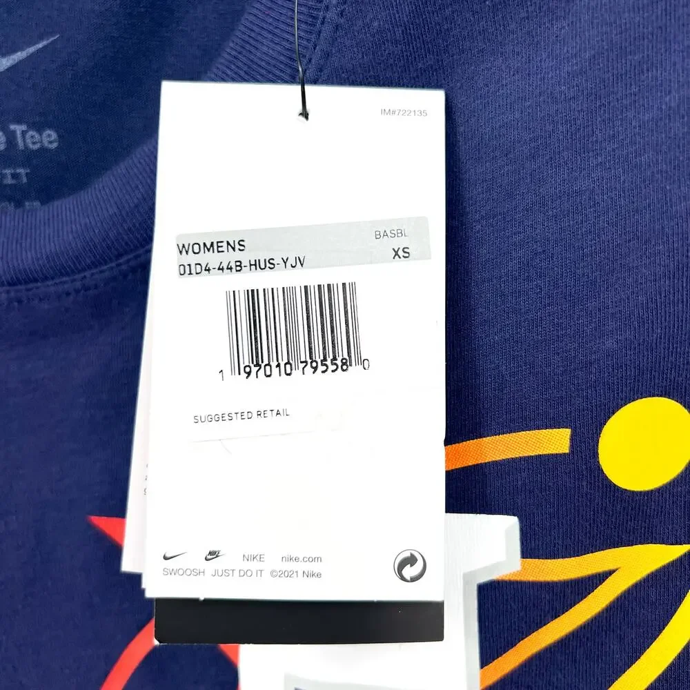 NIKE Womens Houston Astros City Connect Cropped T-Shirt XS Navy Blue NWT_8